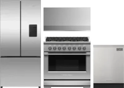 4 Piece Package Includes Refrigerator, Range, Hood And Dishwasher
